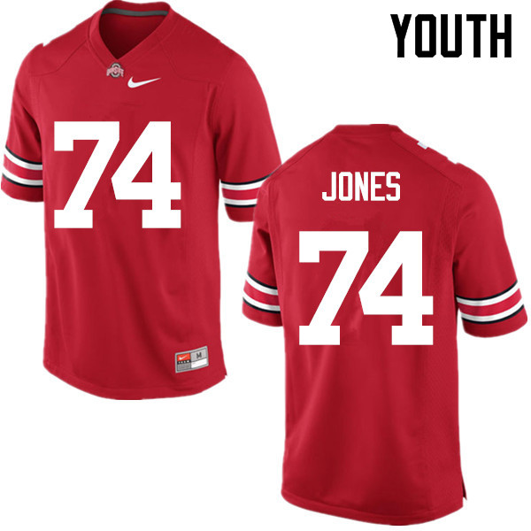 Ohio State Buckeyes Jamarco Jones Youth #74 Red Game Stitched College Football Jersey